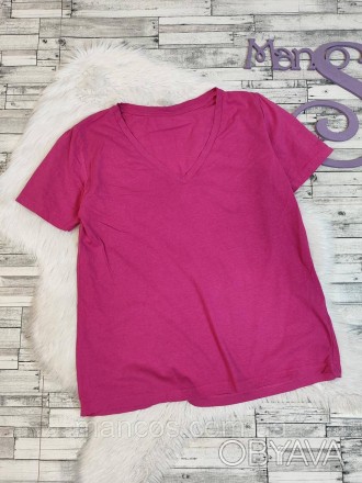 Женская футболка розовая 
Состояние: б/у, в отличном состоянии
Размер: М (46)
Цв. . фото 1