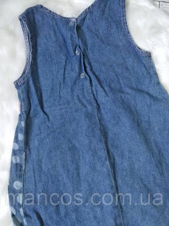Джинсовое платье сарафан на девочку синего цвета в горошек 
В идеальном состояни. . фото 5