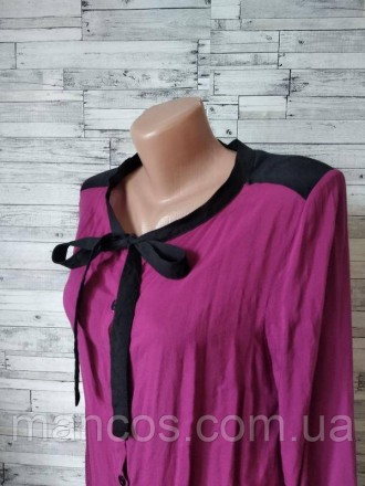 Блуза рубашка женская свободного кроя розовая в идеальном состоянии 
Размер 44-4. . фото 5
