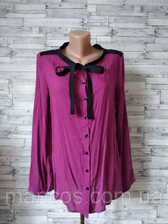 Блуза рубашка женская свободного кроя розовая в идеальном состоянии 
Размер 44-4. . фото 4