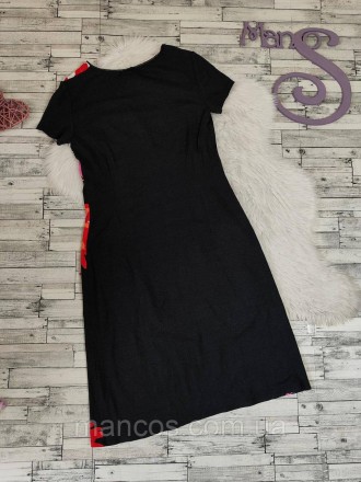 Женское летнее платье P&V чёрное с цветочным принтом 
Состояние: б/у, в отличном. . фото 5