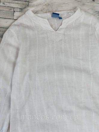 Детская рубашка Blue Seven для девочки белая прозрачная 
Состояние: б/у, в отлич. . фото 3