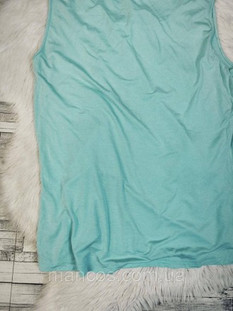 Женская летняя блуза мятного цвета с оборкой 
Состояние: б/у, в отличном состоян. . фото 7