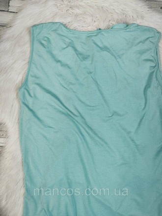 Женская летняя блуза мятного цвета с оборкой 
Состояние: б/у, в отличном состоян. . фото 6