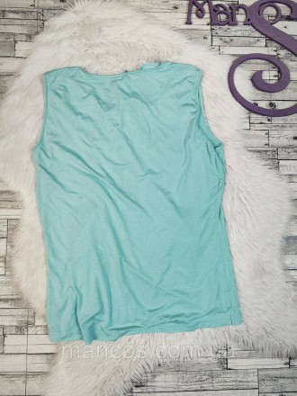 Женская летняя блуза мятного цвета с оборкой 
Состояние: б/у, в отличном состоян. . фото 5
