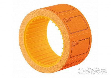 Етикетки-цінники "Ціна" 30х20 мм помаранчеві 200 шт/рул 10шт/уп Economix E21306-. . фото 1