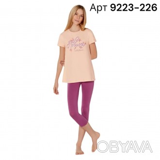 Пижама для девочки футболка с лосинами ТМ Baykar арт. 9223-226 – это комфортная . . фото 1