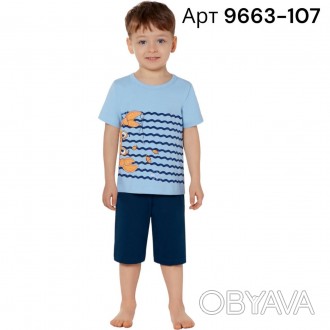 Летний домашний костюм для мальчика Baykar арт 9663-107 – это комфортная модель,. . фото 1