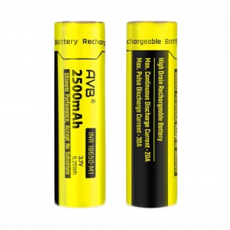 Акумулятор 18650 AVB M1 2500mah (20А). Київ. фото 1 Акумулятор 18650 AVB M1 2500mah (20А). Київ. фото 1