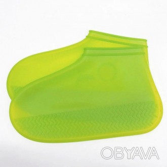 Бахилы на обувь силиконовые от воды и грязи (XL, Yellow) | Многоразовые бахилы-ч