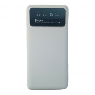 Power Bank 20000mAh повербанк з екраном і ліхтариком (White) | Портативний зарядний пристрій. Київ. фото 1 Power Bank 20000mAh повербанк з екраном і ліхтариком (White) | Портативний зарядний пристрій. Київ. фото 1