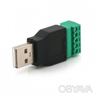 
	Разъем для подключения USB (5 контактов) с клеммами под кабель - это универсал. . фото 1