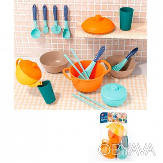 Набір посуду HG-9039 (24шт) 16 предметів (чайник, 2 стакани, миски, палочки, кас. . фото 1