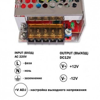 Блок живлення 12 В 36 Вт OEM DC12 36W 3А TR-36 - пристрій харчування яке перетво. . фото 4