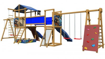 Оборудованная детская игровая площадка протяженностью 9,6 метра и в ширину 4 мет. . фото 2