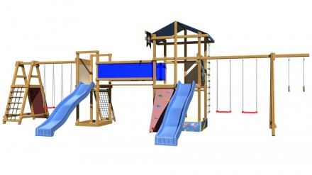 Оборудованная детская игровая площадка протяженностью 9,6 метра и в ширину 4 мет. . фото 5