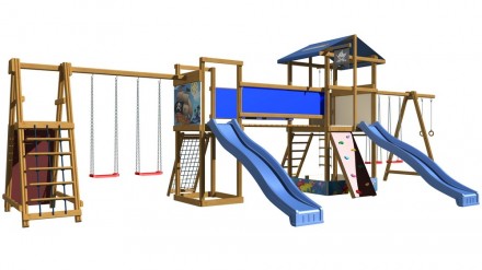 Оборудованная детская игровая площадка протяженностью 9,6 метра и в ширину 4 мет. . фото 4