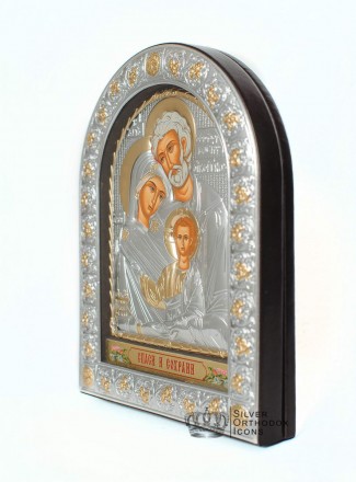 Серебряная икона "Святая Семья" под стеклом ( Греция )
Представленная Иконы "Свя. . фото 4