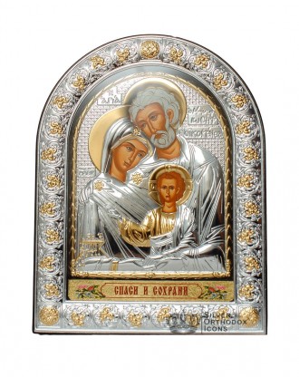 Серебряная икона "Святая Семья" под стеклом ( Греция )
Представленная Иконы "Свя. . фото 2