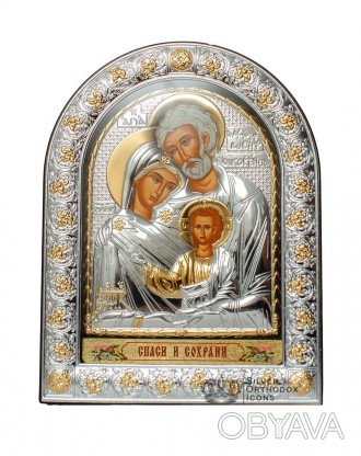 Серебряная икона "Святая Семья" под стеклом ( Греция )
Представленная Иконы "Свя. . фото 1