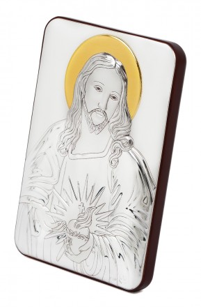 Икона Святейшее Сердце Иисуса Христа 5x6,5см MB/E982/5X. . фото 3