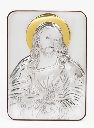 Икона Святейшее Сердце Иисуса Христа 5x6,5см MB/E982/5X. . фото 2
