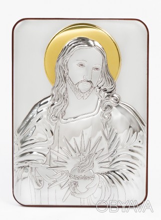 Икона Святейшее Сердце Иисуса Христа 5x6,5см MB/E982/5X. . фото 1