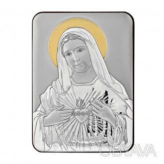 Икона "Непорочного Сердца Марии" на деревянном киоте без рамки 
Сердце Марии явл. . фото 1
