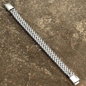 Металлический браслет мужской плетение хром.
Нержавеющая сталь. Цвет: светлый ил. . фото 7