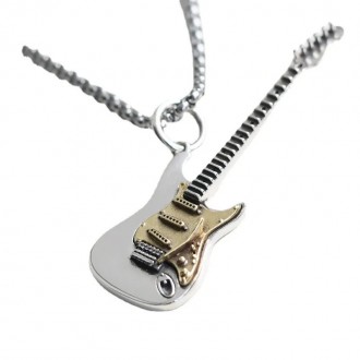 Мужской, женский кулон цепочка гитара украшения бижутерия золотистый с хромом.
Т. . фото 2