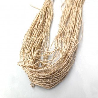 Декоративный шпагат для плетения декорации декупа - золотой миксовый хлопковый ш. . фото 5