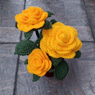 "Вечный цветы" / "Вазон - три больших розы"
Этот вазон - сочетание романтики и у. . фото 2