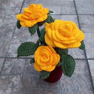 "Вечный цветы" / "Вазон - три больших розы"
Этот вазон - сочетание романтики и у. . фото 6
