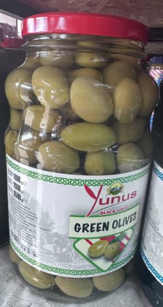 Оливки гиганты "Yunus" зеленые с косточкой 2650 гЗеленые оливки с косточкой Yunu. . фото 5