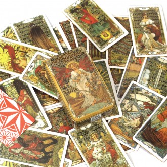 Продам колоду карт Таро Арт Нуво - коллекционное издание, в жестяной коробочке с. . фото 7