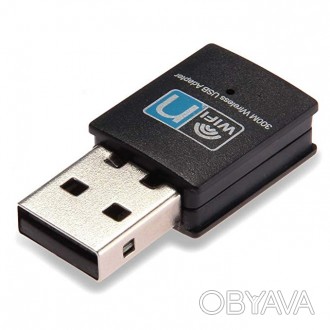 
	ХарактеристикиБезпроводной USB-адаптер Wi-Fi 300Mбит/с з внутренней антенойСко. . фото 1