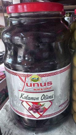 Маслини YUNUS Kalamon Olives Каламата з кісточкою, 2.6 кг 2600 g  Зелені оливки . . фото 3