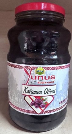 Маслини YUNUS Kalamon Olives Каламата з кісточкою, 2.6 кг 2600 g  Зелені оливки . . фото 6