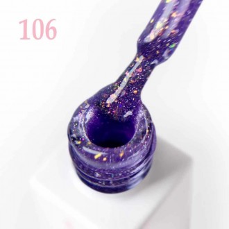 
Гель-лак 106 JOIA vegan, violet - трендовый фиолетовый светоотражающий гель-лак. . фото 4