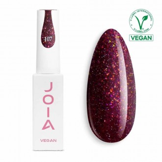 
Гель-лак 107 JOIA vegan, burgundy - эффектный бордовый цвет гель-лака, густо на. . фото 2