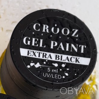 Гель-краска Crooz Gel Paint Extra Black экстра черная 5 г. . фото 1