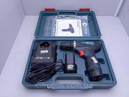 безударний дриль-шурупокрут, знімний акумулятор 1.3 А ⁇ год, 12 В, додатковий ак. . фото 3