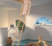 Чердачные лестницы LWS Smart изготовлена ​​из сосновой древесины высшего класса.. . фото 2