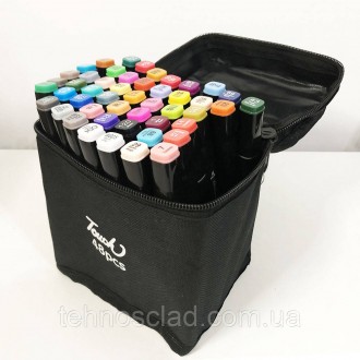 Набір скетч маркерів 120 кольорів двосторонні Touch Raven 120 шт./уп. у сумці дл. . фото 5