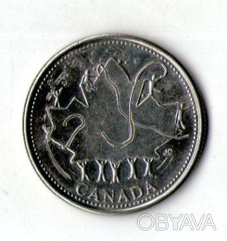 Канада 25 центів 2002 рік королева Єлизавета II №1275