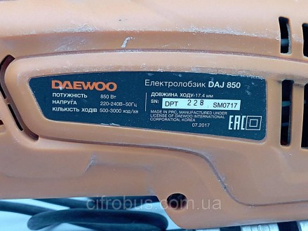 Лобзик DAEWOO DAJ 850 призначений для розпилювання деревини, металу та полімерни. . фото 5