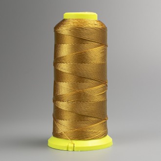 Нитка бобіна Темно-жовтий d-0.9мм капронова для рукоділля 300м купити біжутерію гуртом. Одеса. фото 1