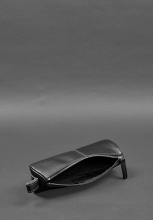 Чорний шкіряний пенал-несесер призначений для зберігання і перенесення різних пр. . фото 6