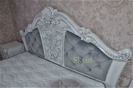 Пропонуємо біле із золотом шикарне ексклюзивне ліжко Кармелія в стилі Бароко.

. . фото 13