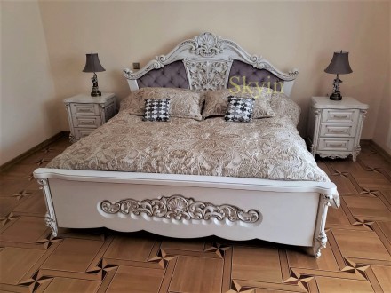 Пропонуємо біле із золотом шикарне ексклюзивне ліжко Кармелія в стилі Бароко.

. . фото 7